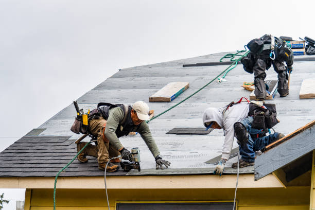 Professional Roofing technician working in Houston, TX